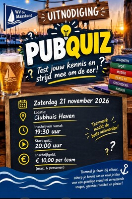 Poster Pubquiz WV de Maaskant
